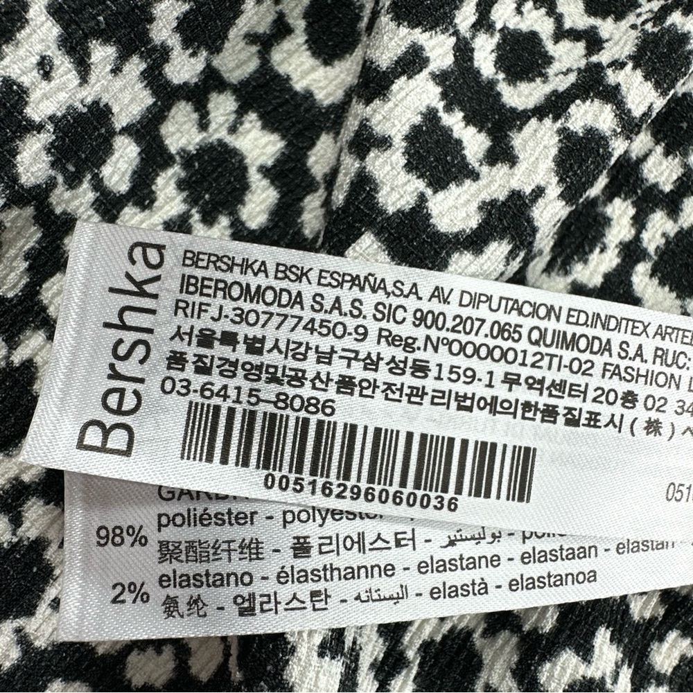 NWOT Bershka Floral Day Dress Juniors Medium 3/4 Sleeve Stretch Elastic Mini - Picture 7 of 11
